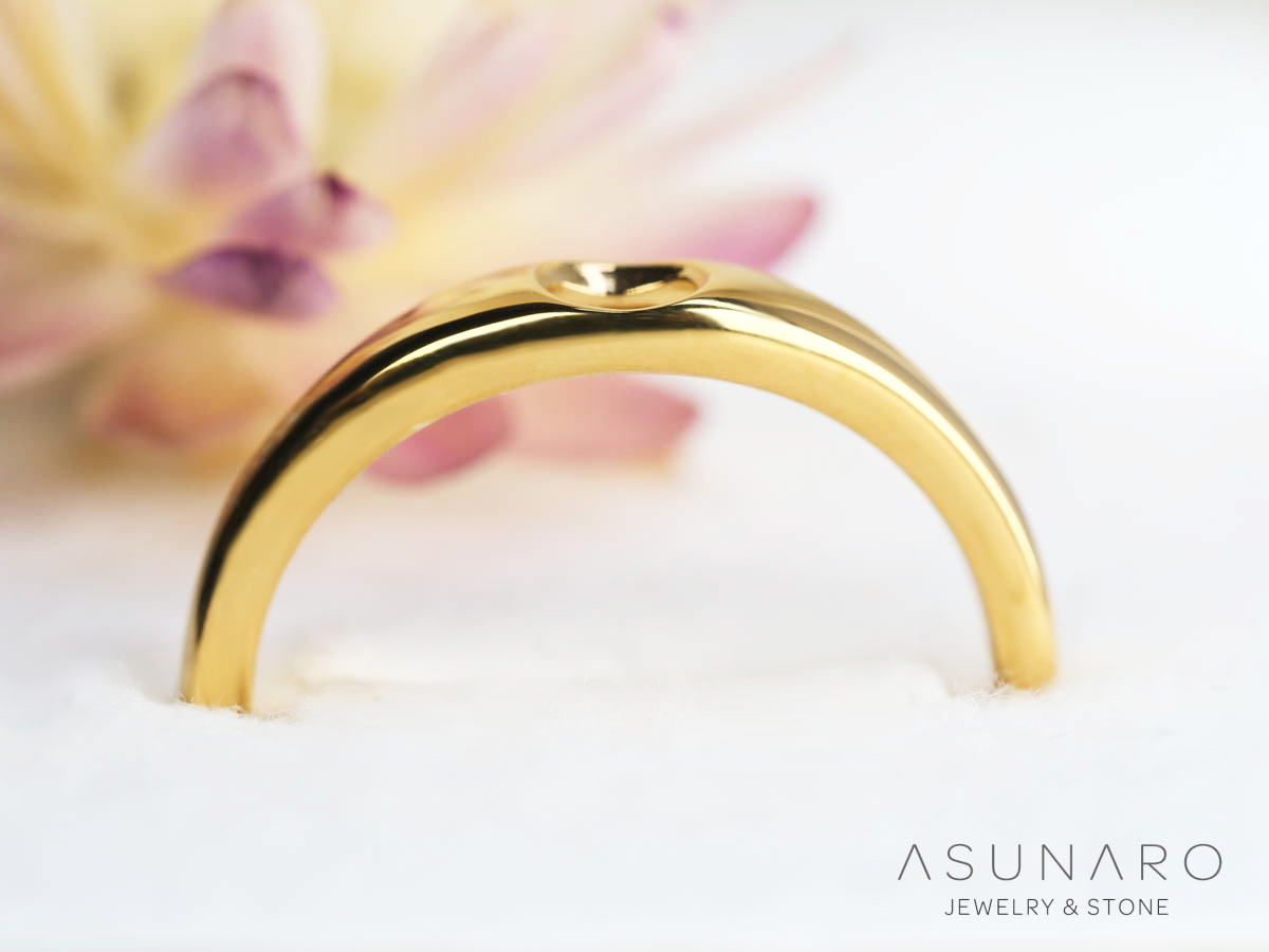 【お仕立て用】空枠番号：3477C　リング枠　ダイヤなし【オーダージュエリー用】