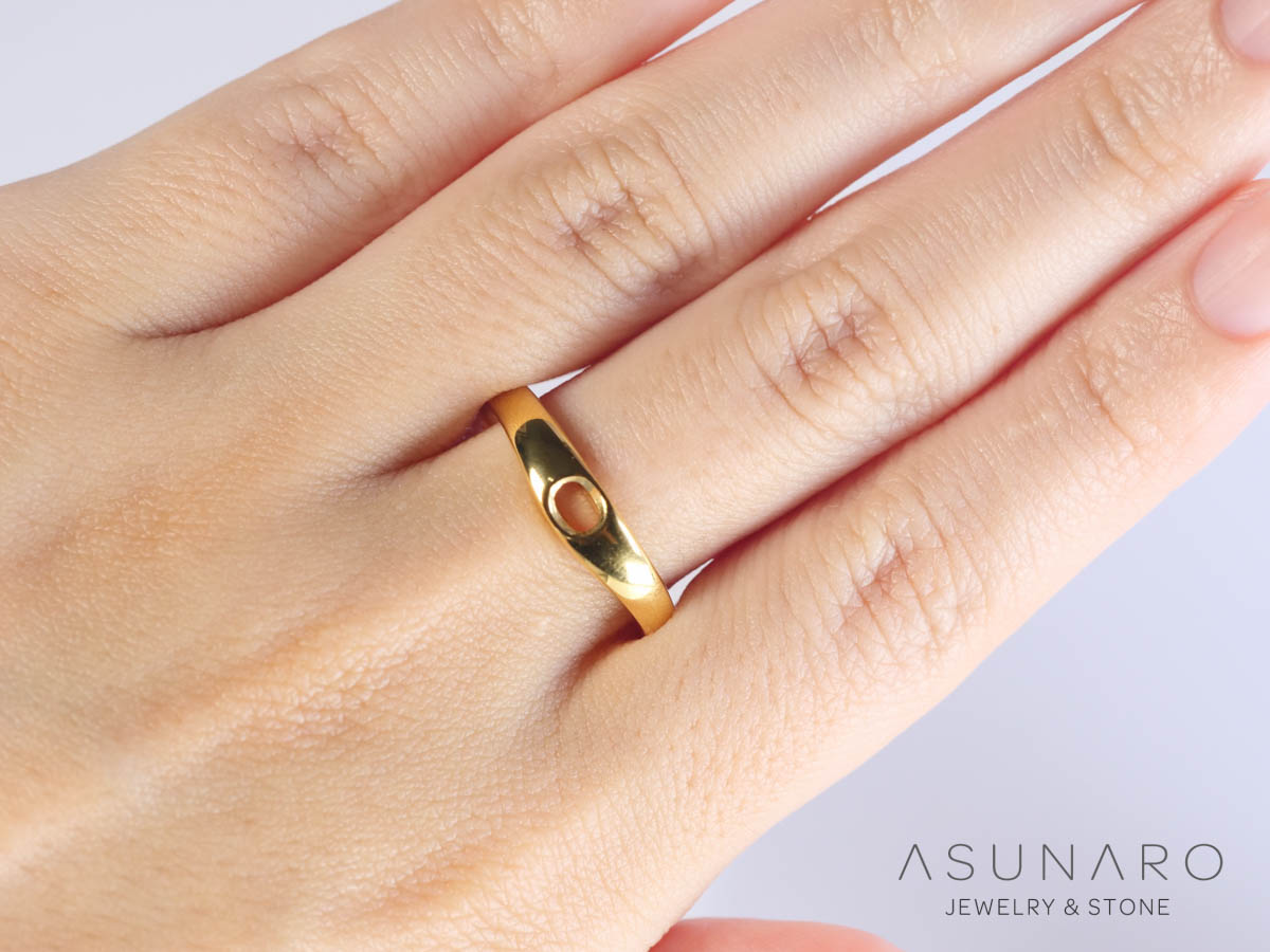 【お仕立て用】空枠番号：3477C　リング枠　ダイヤなし【オーダージュエリー用】