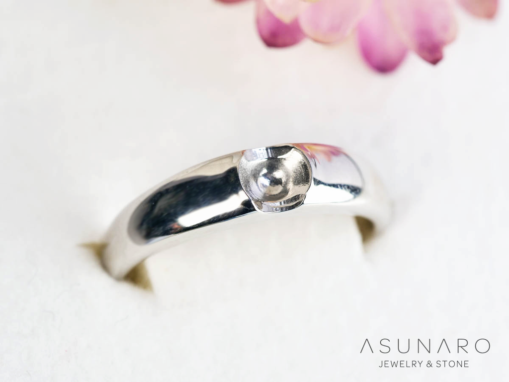 【お仕立て用】空枠番号：3742C　リング枠　ダイヤなし【オーダージュエリー用】