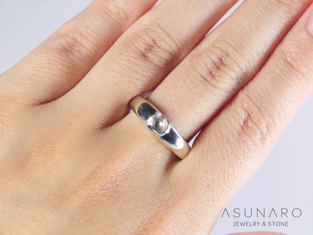 【お仕立て用】空枠番号：3742C　リング枠　ダイヤなし【オーダージュエリー用】