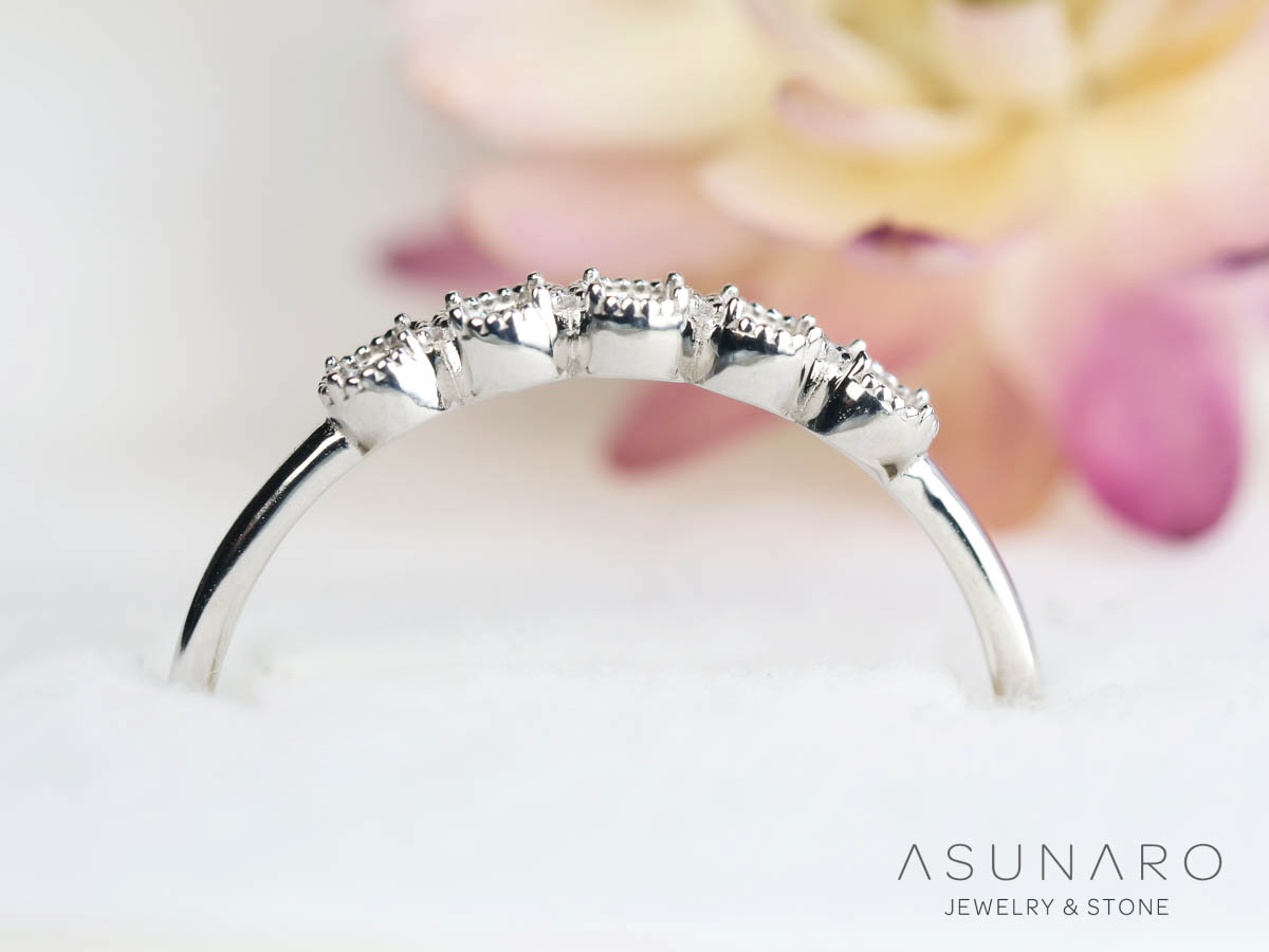 【お仕立て用】空枠番号：5746C　2mm用　リング枠　ハーフエタニティ【オーダージュエリー用】hpv