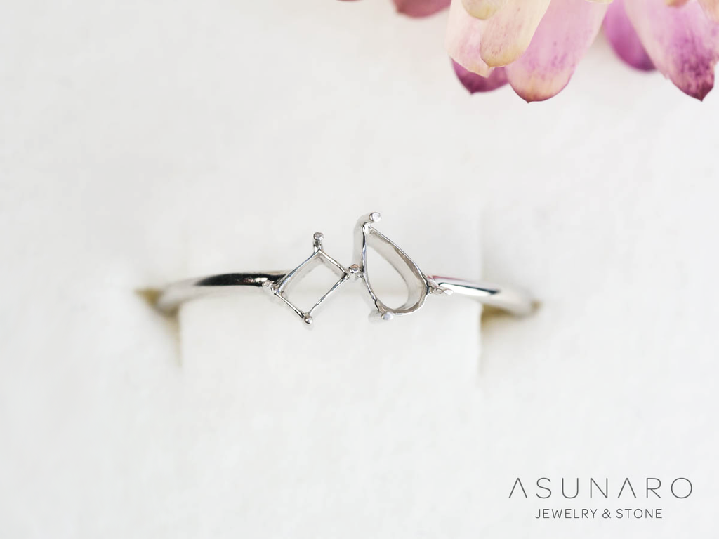 【お仕立て用】空枠番号：5869I　リング枠　ダイヤなし【オーダージュエリー用】