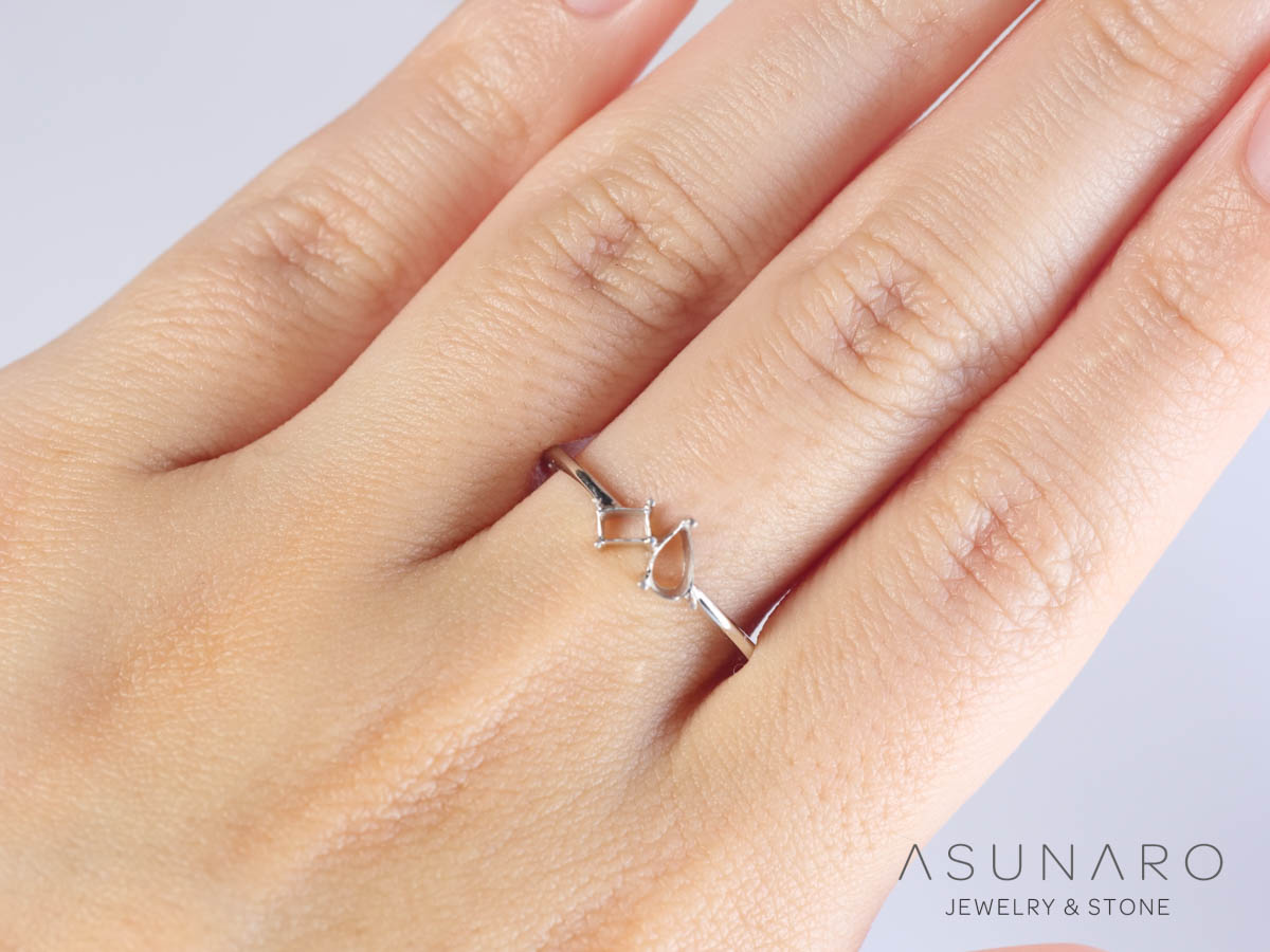 【お仕立て用】空枠番号：5869I　リング枠　ダイヤなし【オーダージュエリー用】