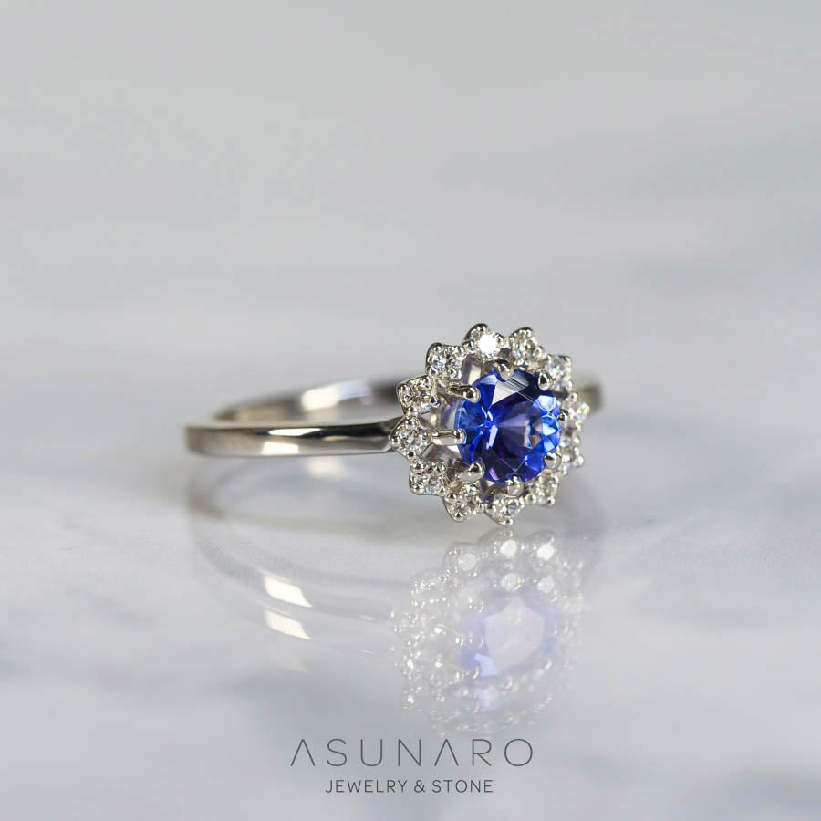 【お仕立て用】空枠番号：ASU-16　4-5mm用　リング枠　取り巻き【オーダージュエリー用】