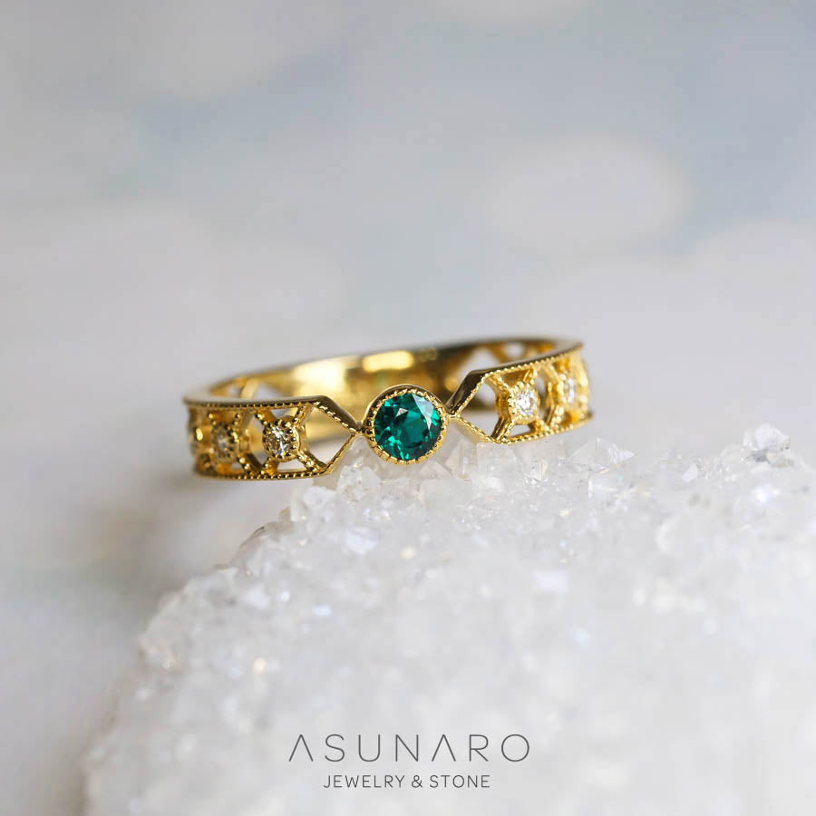 【お仕立て用】空枠番号：3517C　リング枠【オーダージュエリー用】