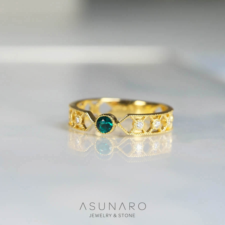 【お仕立て用】空枠番号：3517C　リング枠【オーダージュエリー用】