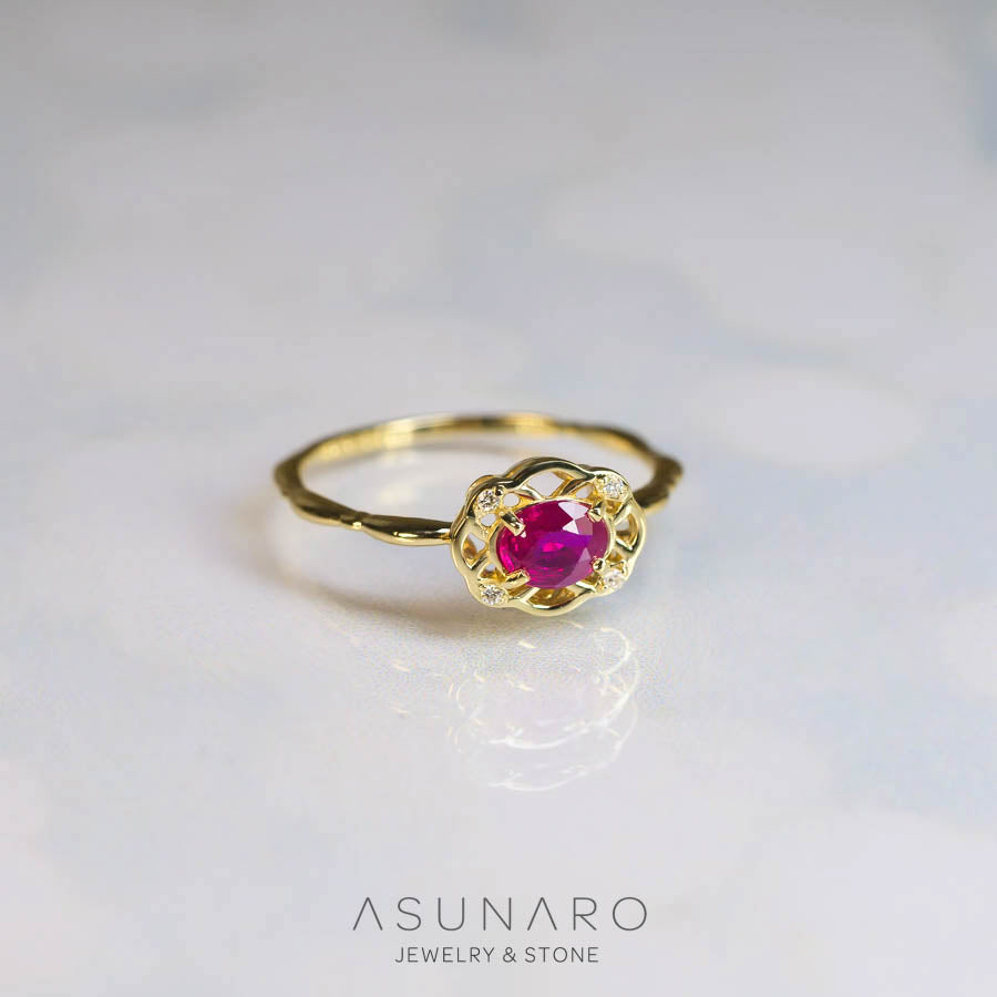 【お仕立て用】空枠番号：5556C　リング枠【オーダージュエリー用】