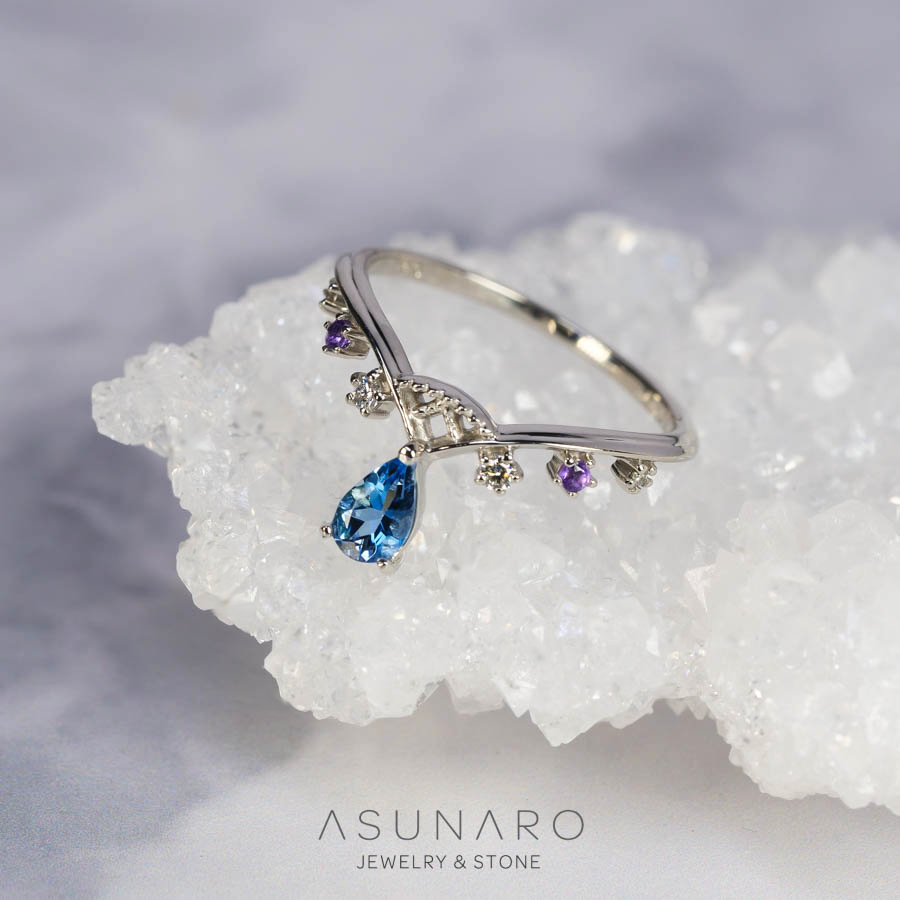 【お仕立て用】空枠番号：S38A　リング枠　V字枠　ティアラ【オーダージュエリー用】