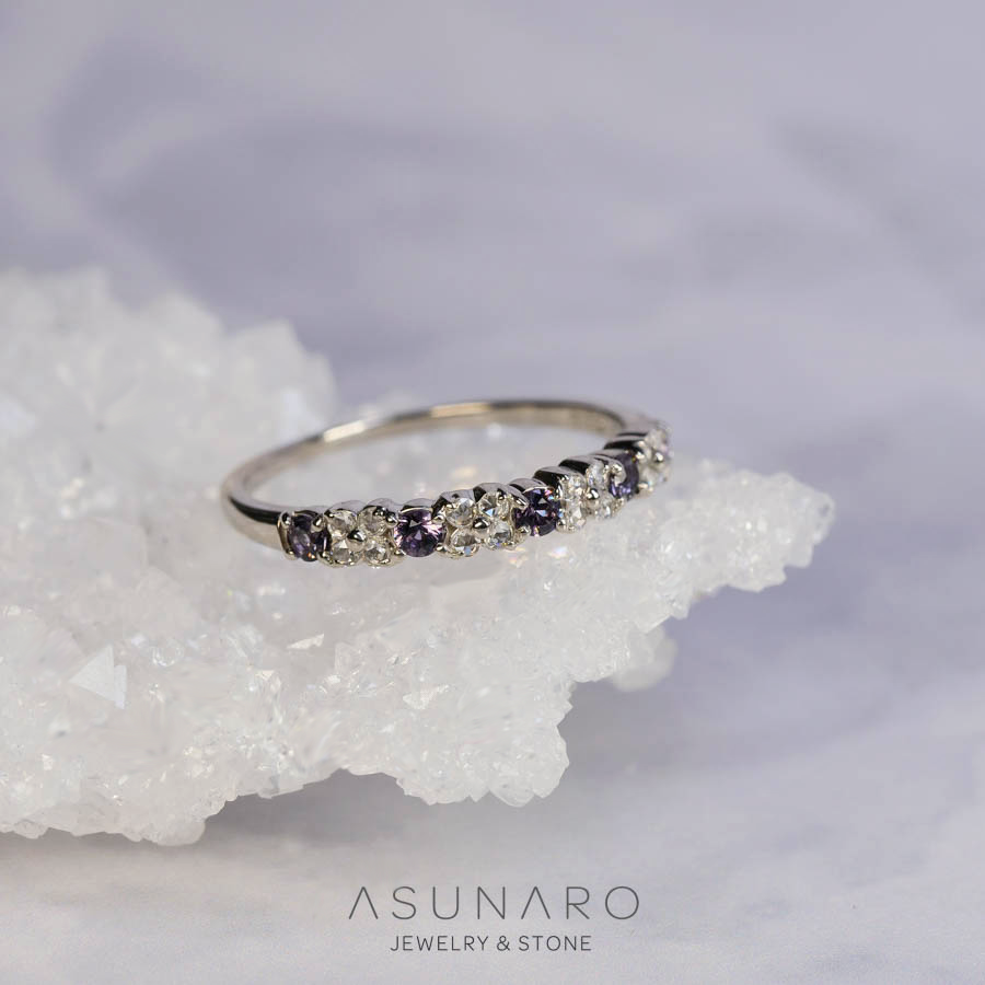 【お仕立て用】空枠番号：1484C　2mm 1.2mm用　リング枠　ハーフエタニティ【オーダージュエリー用】hpv