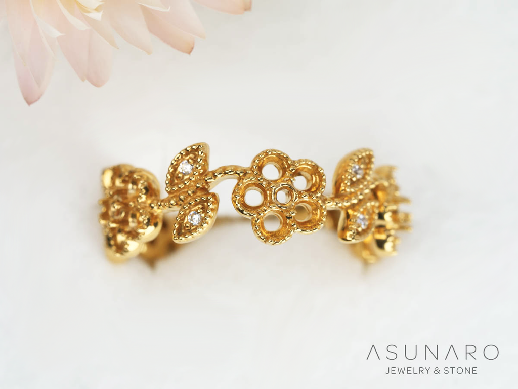 【お仕立て用】空枠番号：5520I　2mm用　リング枠　ハーフエタニティ【オーダージュエリー用】hpv