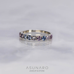 【お仕立て用】空枠番号：S9A　2.5mm用　リング枠　ハーフエタニティ【オーダージュエリー用】hpv