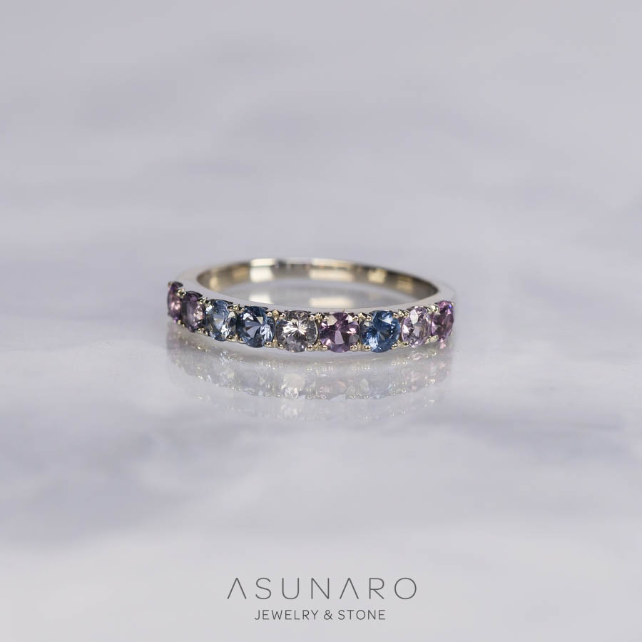 【お仕立て用】空枠番号：S9A　2.5mm用　リング枠　ハーフエタニティ【オーダージュエリー用】hpv