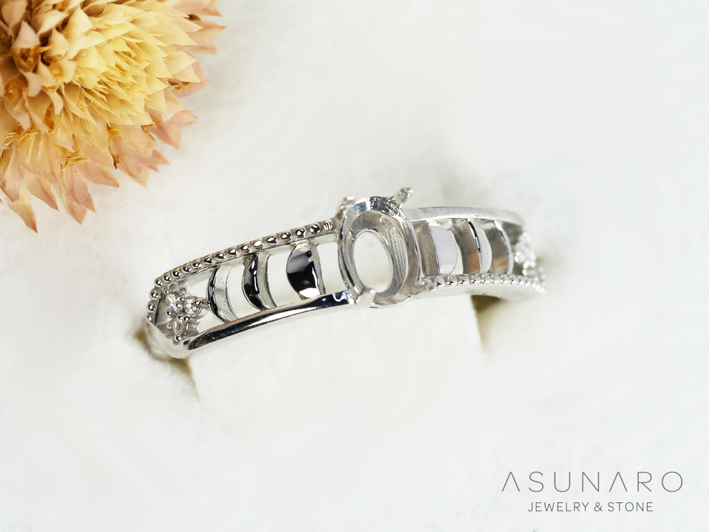 【お仕立て用】空枠番号：S266A　リング枠【オーダージュエリー用】