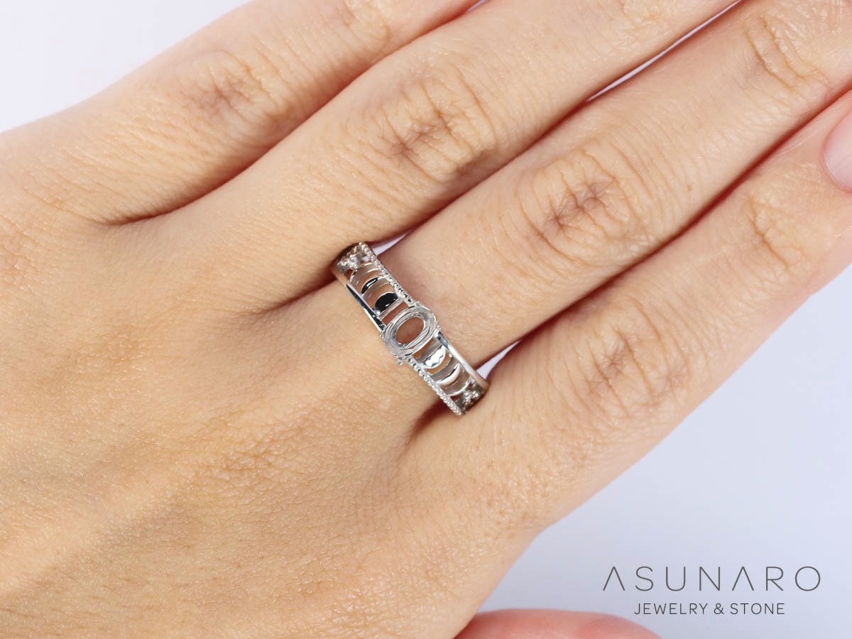 【お仕立て用】空枠番号：S266A　リング枠【オーダージュエリー用】