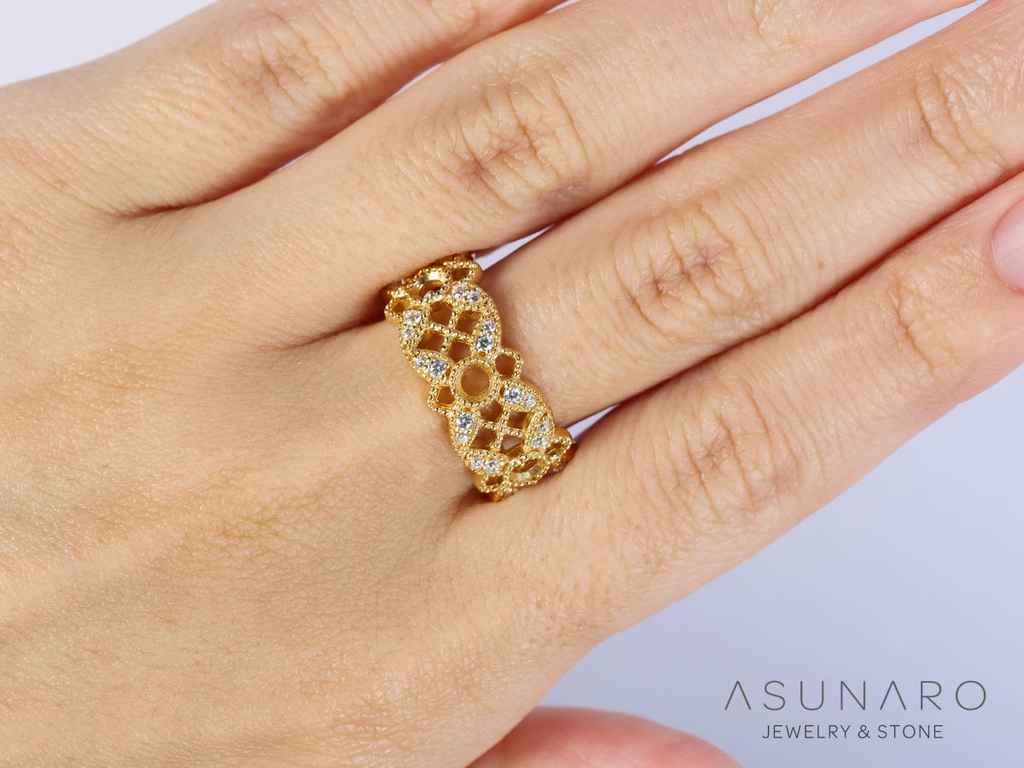 【お仕立て用】空枠番号：S274A　リング枠【オーダージュエリー用】