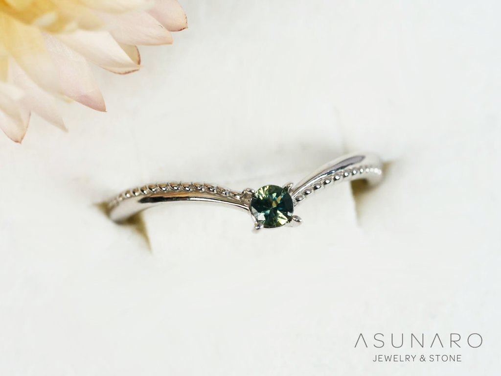 【お仕立て用】空枠番号：S263A　リング枠　V字　ダイヤなし【オーダージュエリー用】