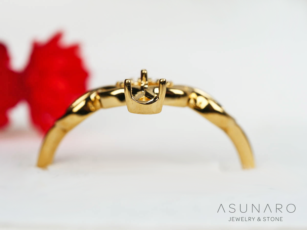 【お仕立て用】空枠番号：S260A　リング枠　V字　ティアラ【オーダージュエリー用】