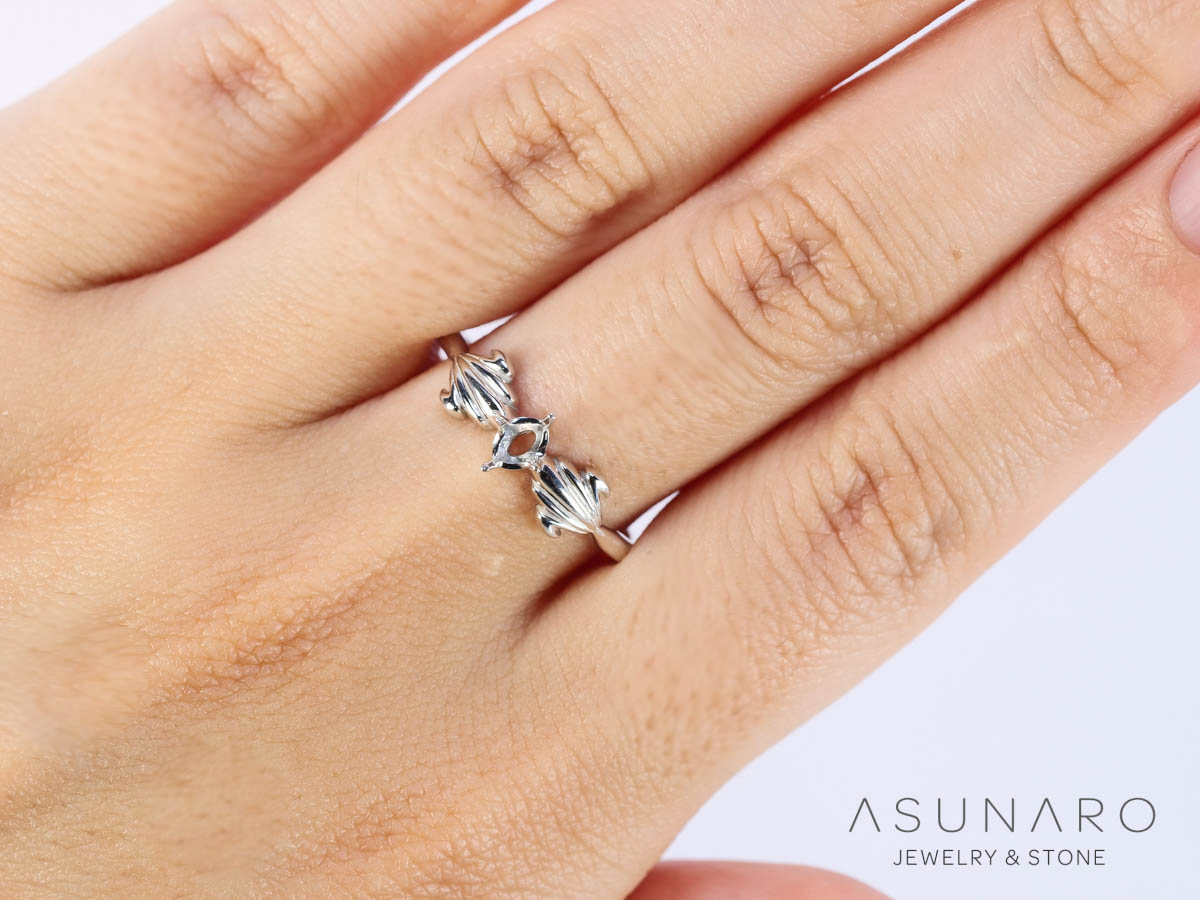 【お仕立て用】空枠番号：S271A　リング枠　ダイヤなし【オーダージュエリー用】