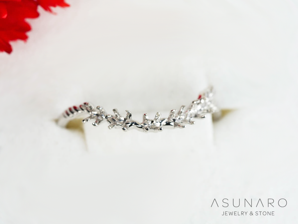 【お仕立て用】空枠番号：S269A 1.7mm用　リング枠　ハーフエタニティ【オーダージュエリー用】hpv