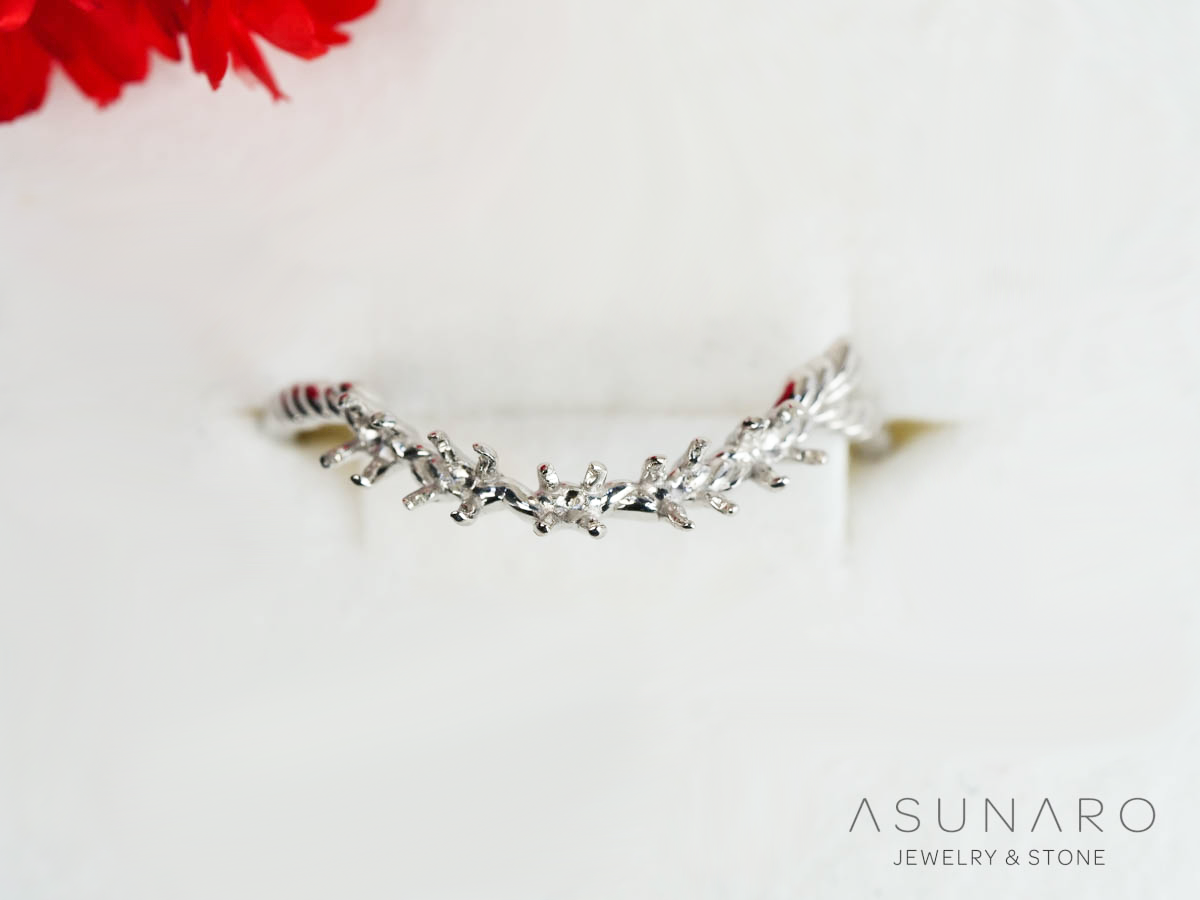 【お仕立て用】空枠番号：S269A 1.7mm用　リング枠　ハーフエタニティ【オーダージュエリー用】hpv