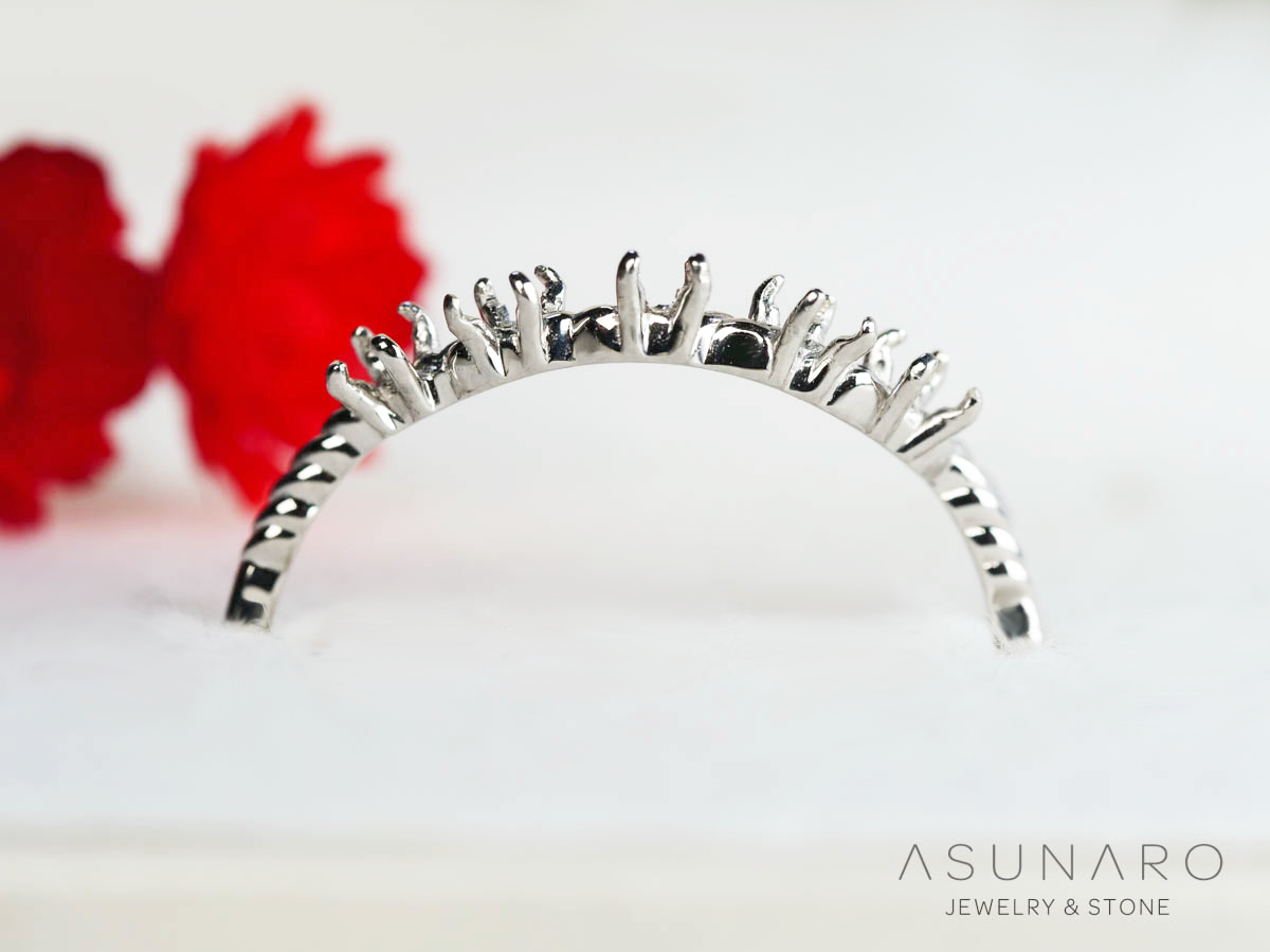 【お仕立て用】空枠番号：S269A 1.7mm用　リング枠　ハーフエタニティ【オーダージュエリー用】hpv