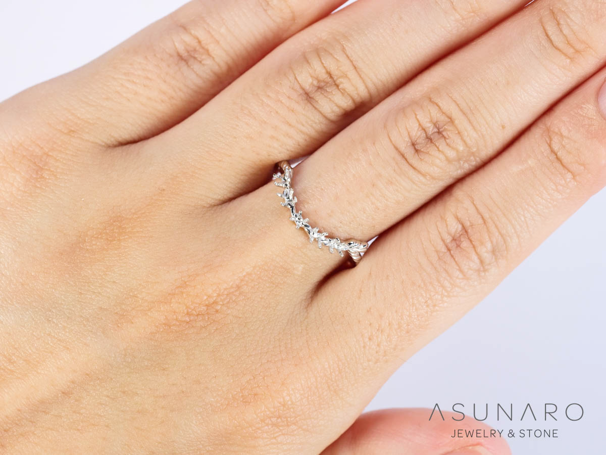 【お仕立て用】空枠番号：S269A 1.7mm用　リング枠　ハーフエタニティ【オーダージュエリー用】hpv