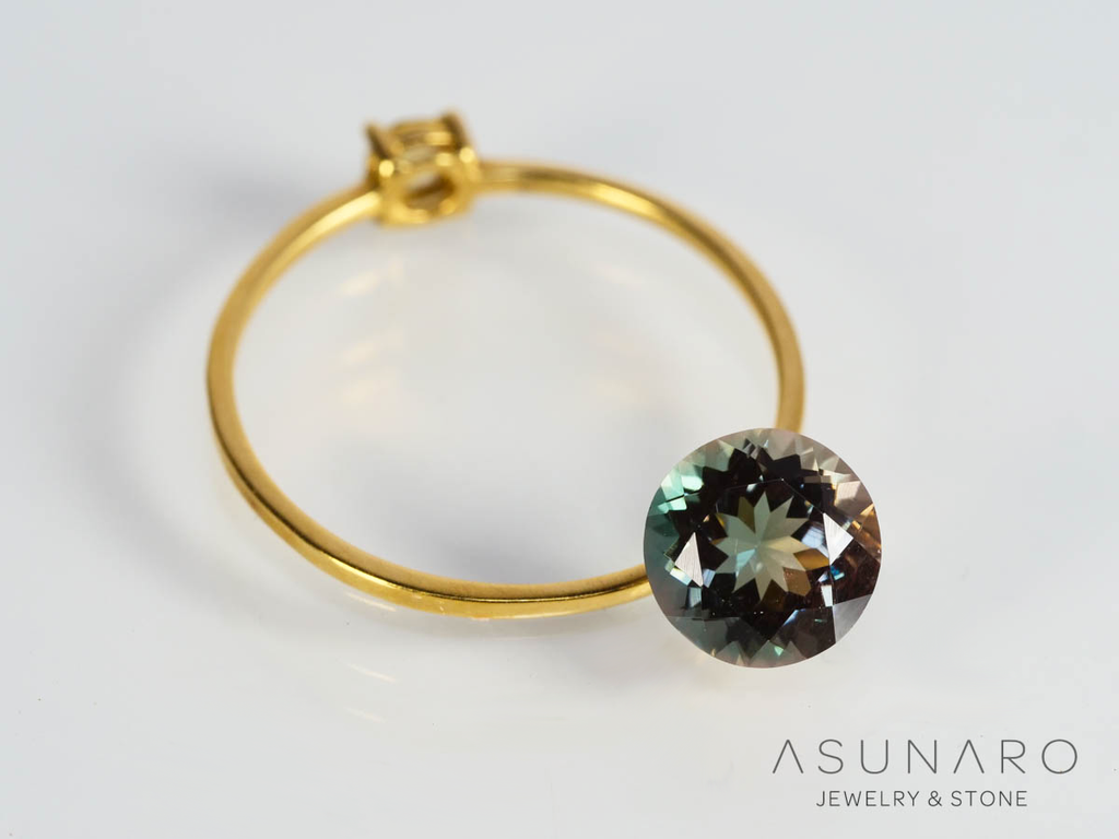 オレゴンサンストーン  ラウンドカット　 アメリカ産 　1.21ct【250501-2955】