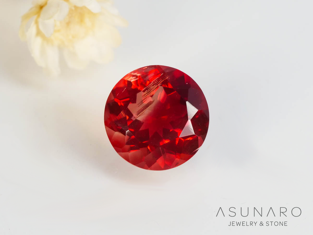 オレゴンサンストーン  ラウンドカット　 アメリカ産 　2.43ct【250501-2959】