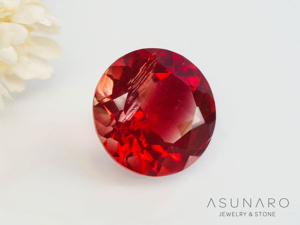 オレゴンサンストーン  ラウンドカット　 アメリカ産 　2.43ct【250501-2959】