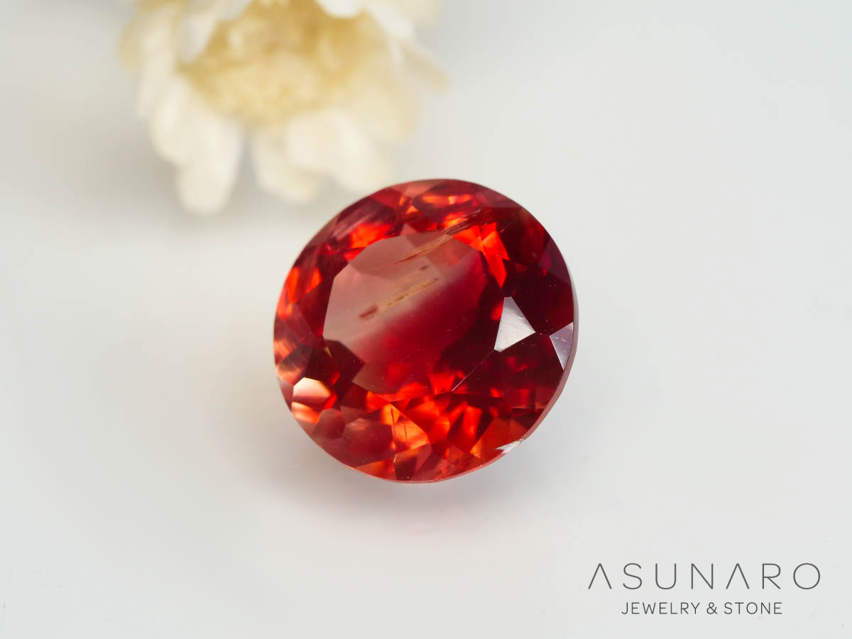 オレゴンサンストーン  ラウンドカット　 アメリカ産 　2.43ct【250501-2959】