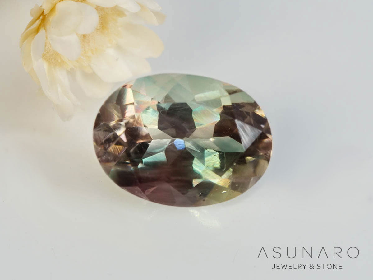 オレゴンサンストーン  オーバルカット　 アメリカ産 　1.26ct【250501-2961】