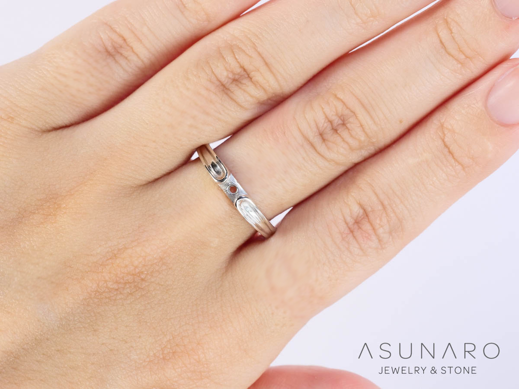 【お仕立て用】空枠番号：5568C　リング枠　ダイヤなし【オーダージュエリー用】