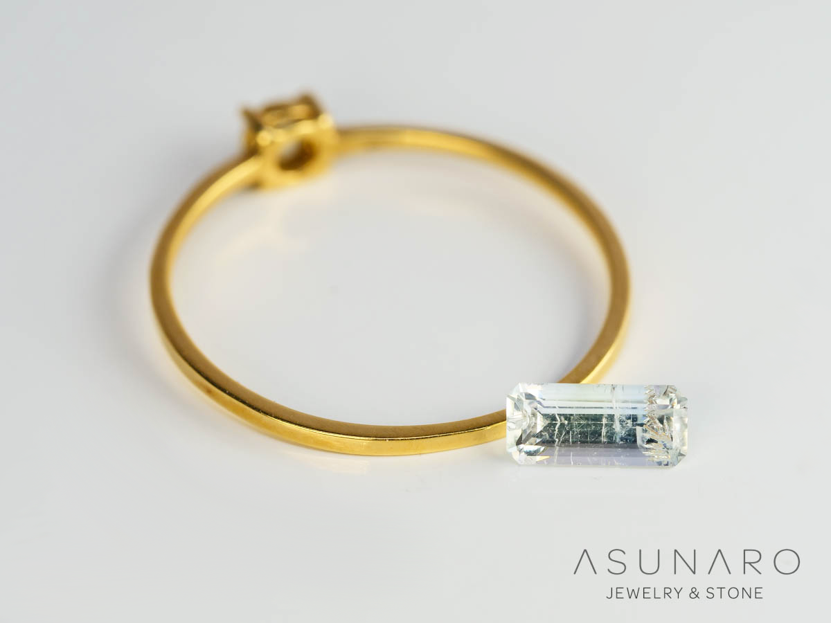 ジェレメジェバイト エメラルドカット ナミビア産 0.45ct【250512-2996】