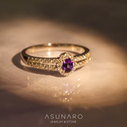 【お仕立て用】空枠番号：2402C　4×3mm用　リング枠　取り巻き【オーダージュエリー用】