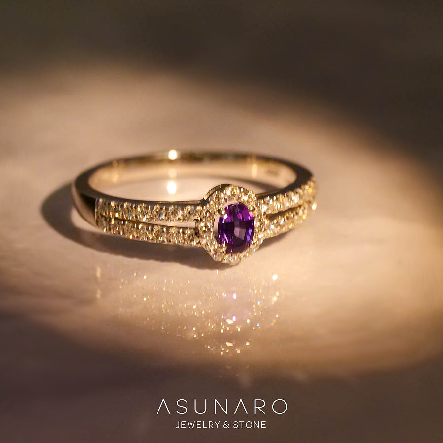 【お仕立て用】空枠番号：2402C　4×3mm用　リング枠　取り巻き【オーダージュエリー用】