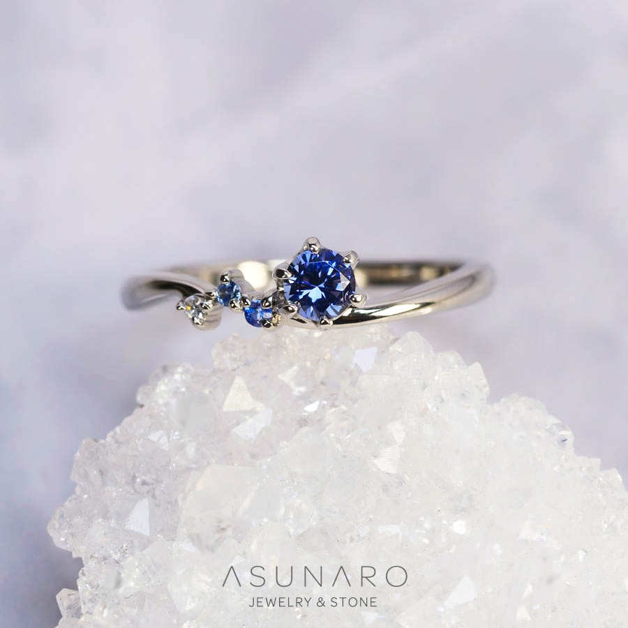 【お仕立て用】空枠番号：ASU-12　リング枠【オーダージュエリー用】