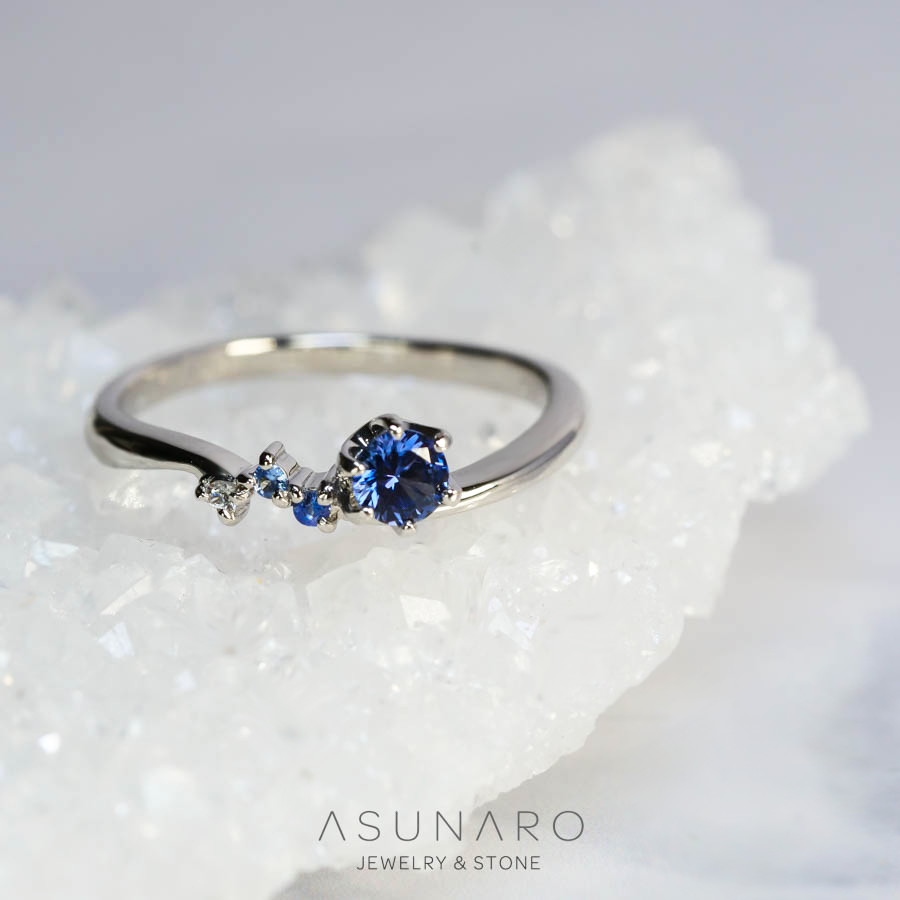 【お仕立て用】空枠番号：ASU-12　リング枠【オーダージュエリー用】