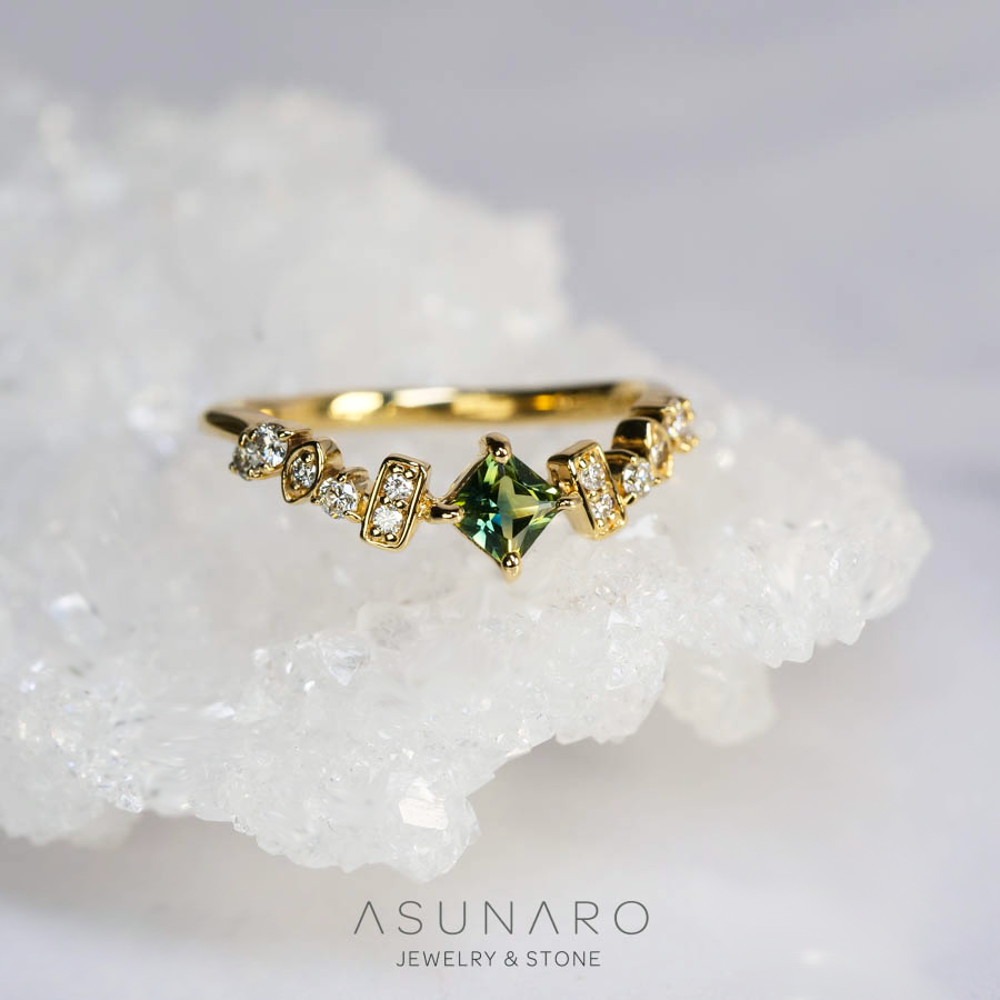 【お仕立て用】空枠番号：S256A　リング枠　V字【オーダージュエリー用】