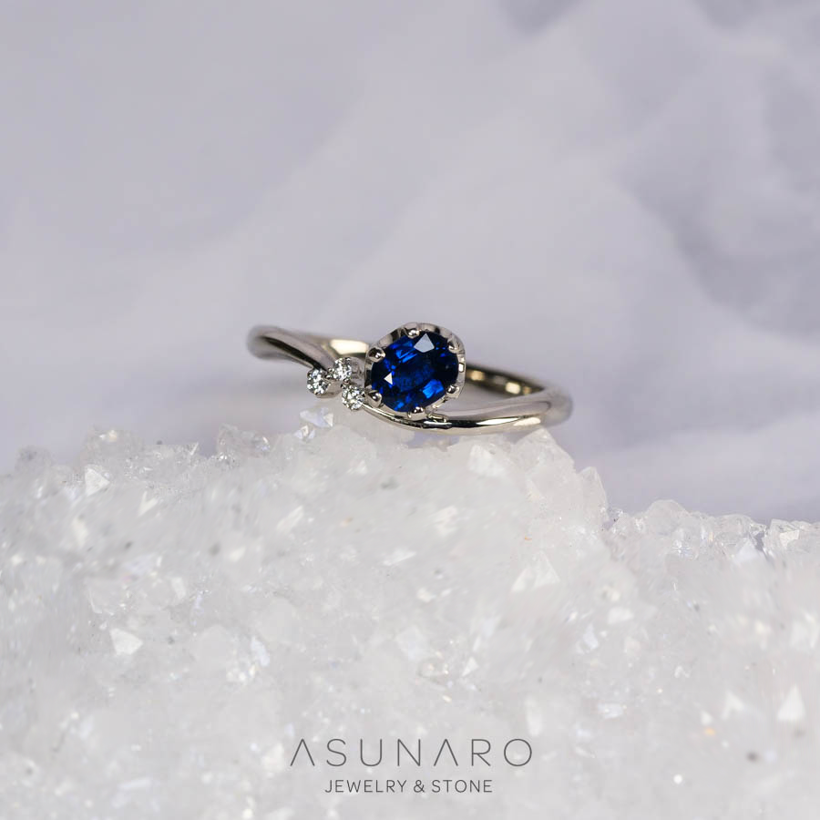 【お仕立て用】空枠番号：ASU-12　リング枠【オーダージュエリー用】