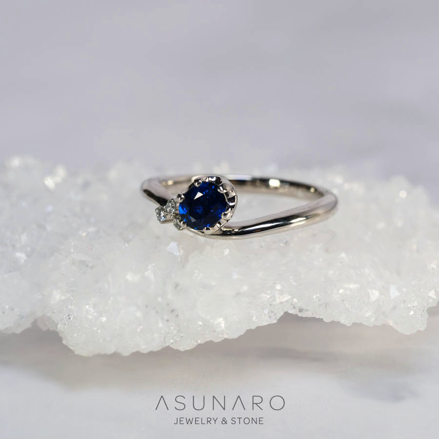 【お仕立て用】空枠番号：ASU-12　リング枠【オーダージュエリー用】