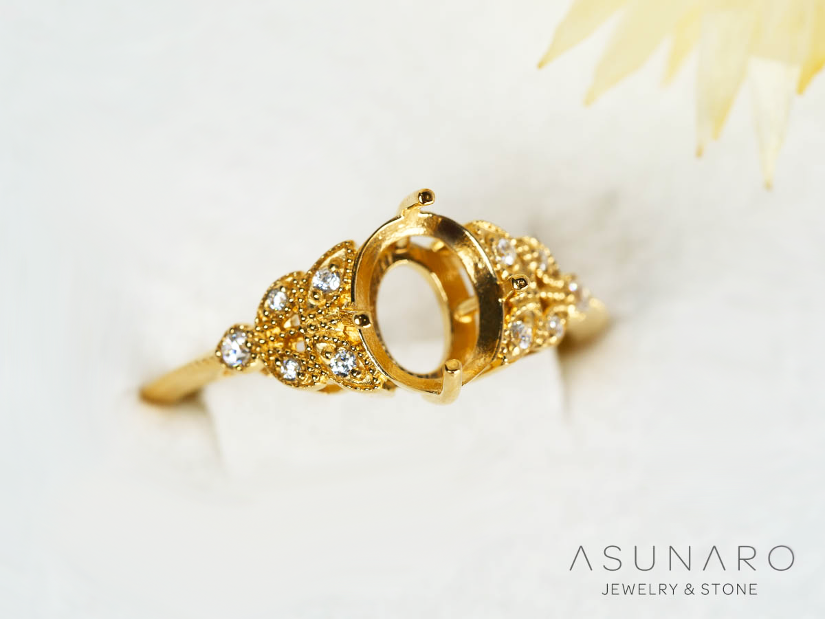 【お仕立て用】空枠番号：S283A　リング枠【オーダージュエリー用】