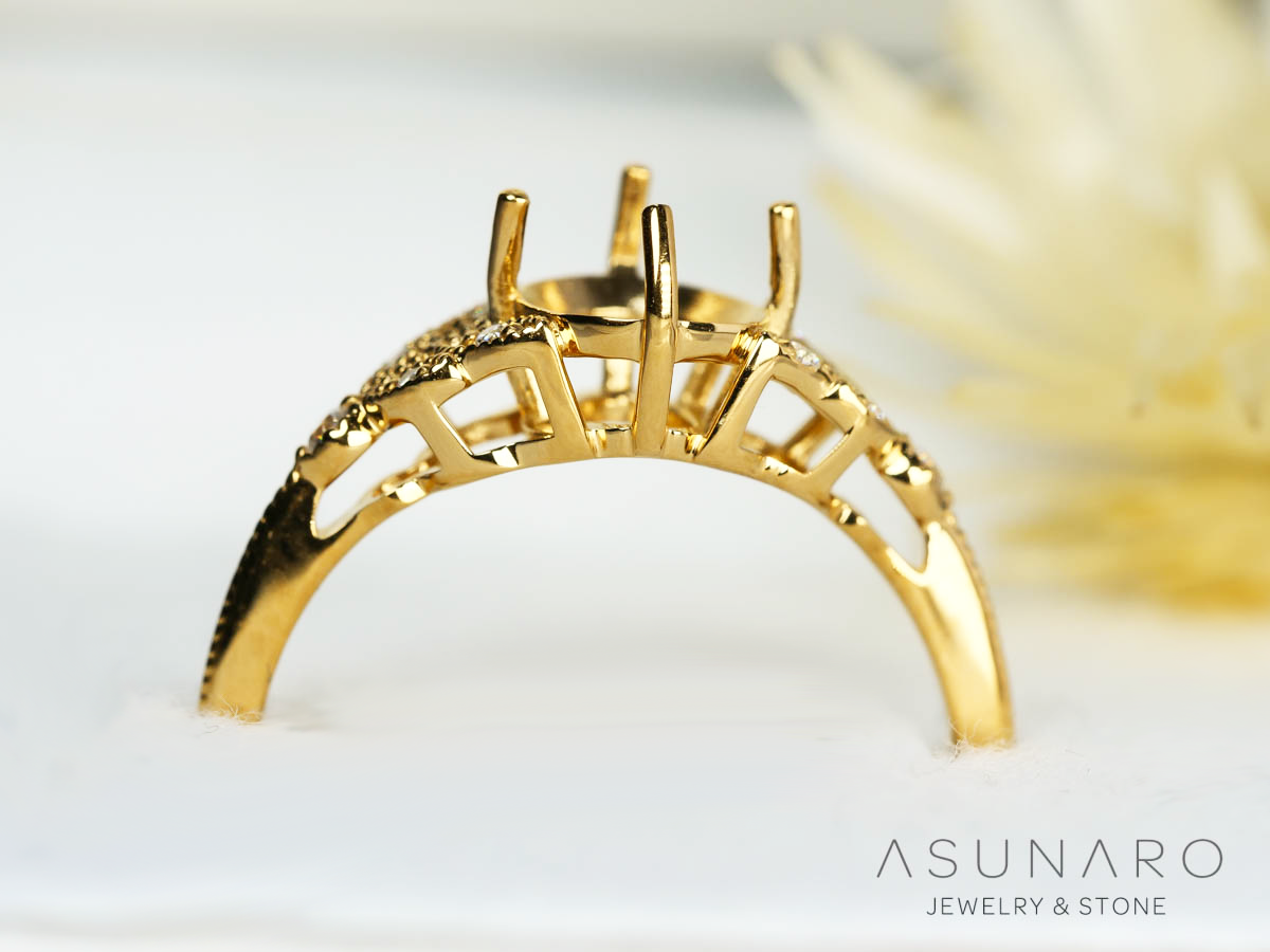 【お仕立て用】空枠番号：S283A　リング枠【オーダージュエリー用】