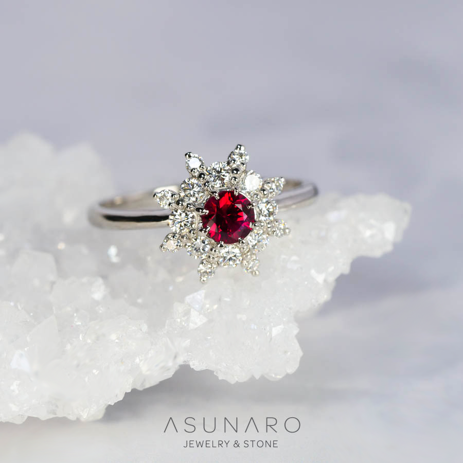 【お仕立て用】空枠番号：5850I　4mm用　リング枠　取り巻き【オーダージュエリー用】