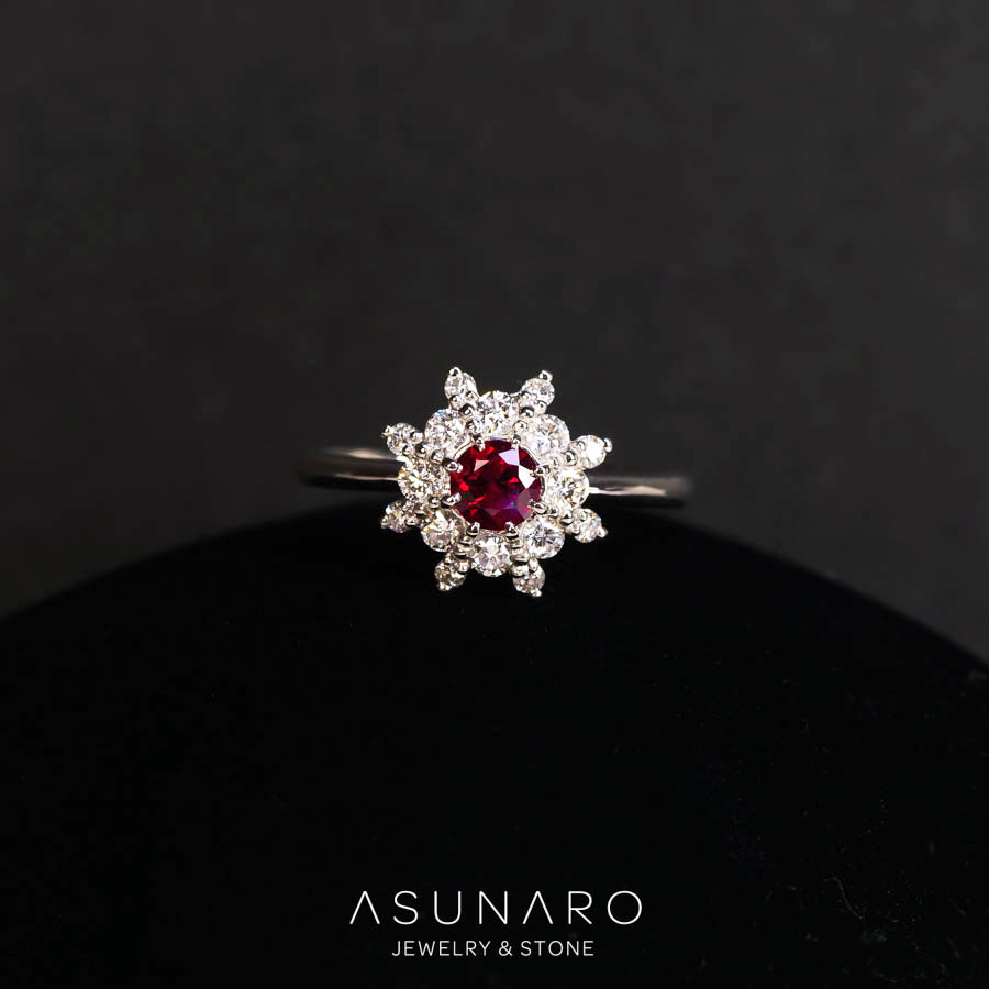 【お仕立て用】空枠番号：5850I　4mm用　リング枠　取り巻き【オーダージュエリー用】