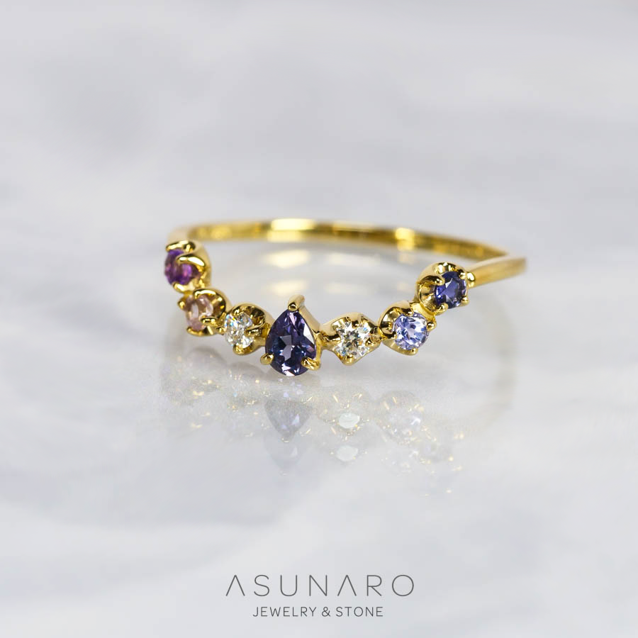 【お仕立て用】空枠番号：S228A　2mm用　リング枠　ハーフエタニティ【オーダージュエリー用】hpv