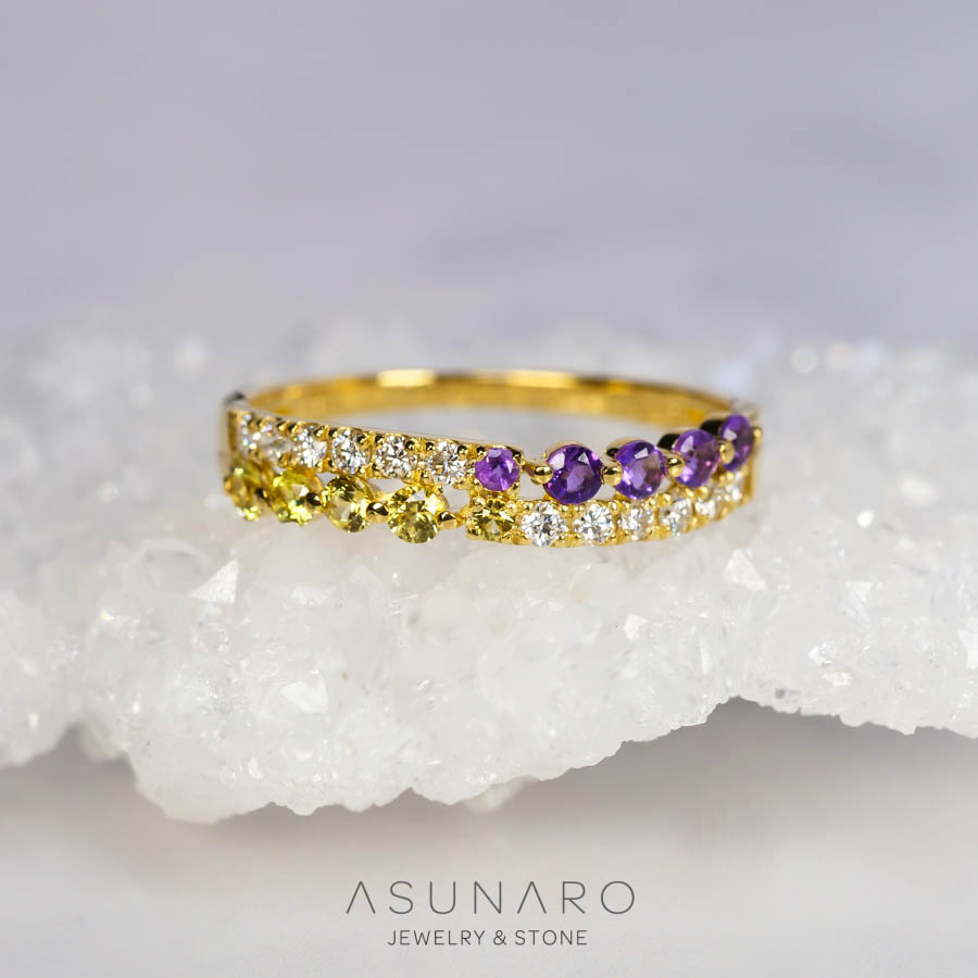 【お仕立て用】空枠番号：4842C　2mm用　リング枠　ハーフエタニティ【オーダージュエリー用】hpv