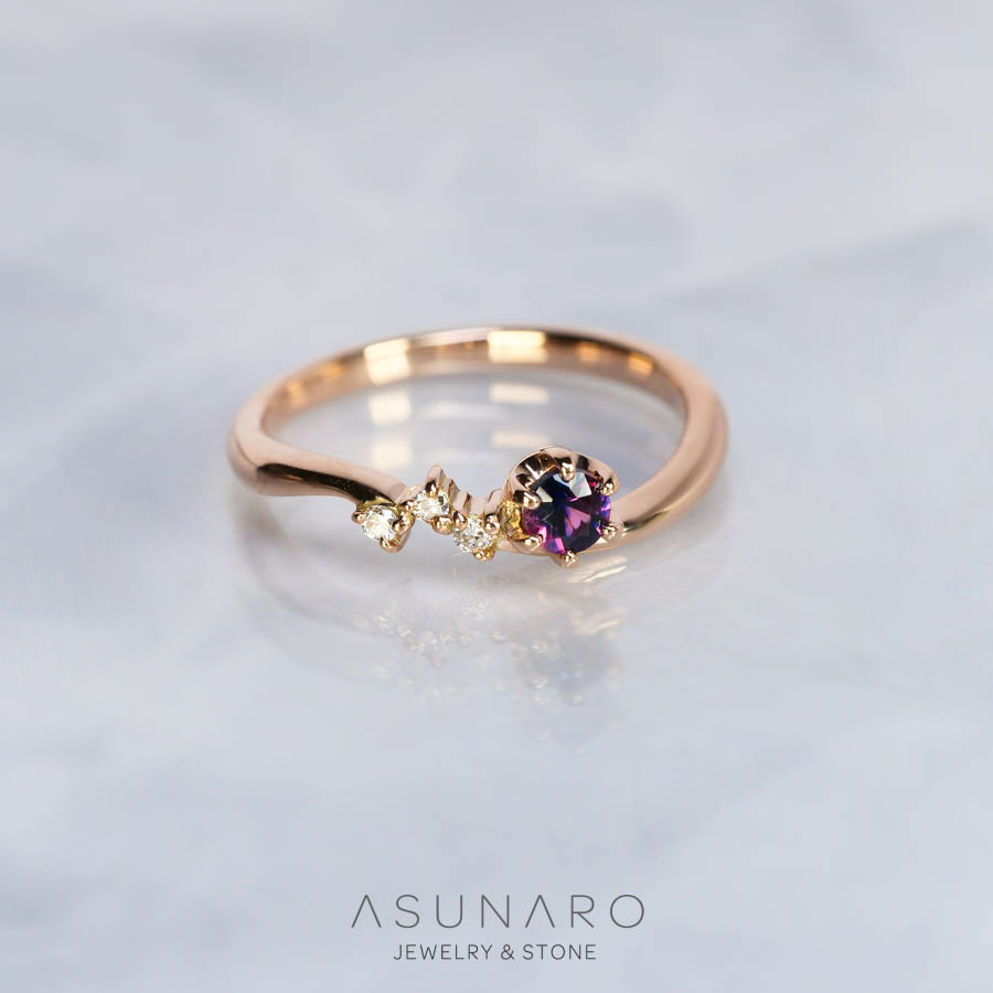 【お仕立て用】空枠番号：ASU-12　リング枠【オーダージュエリー用】