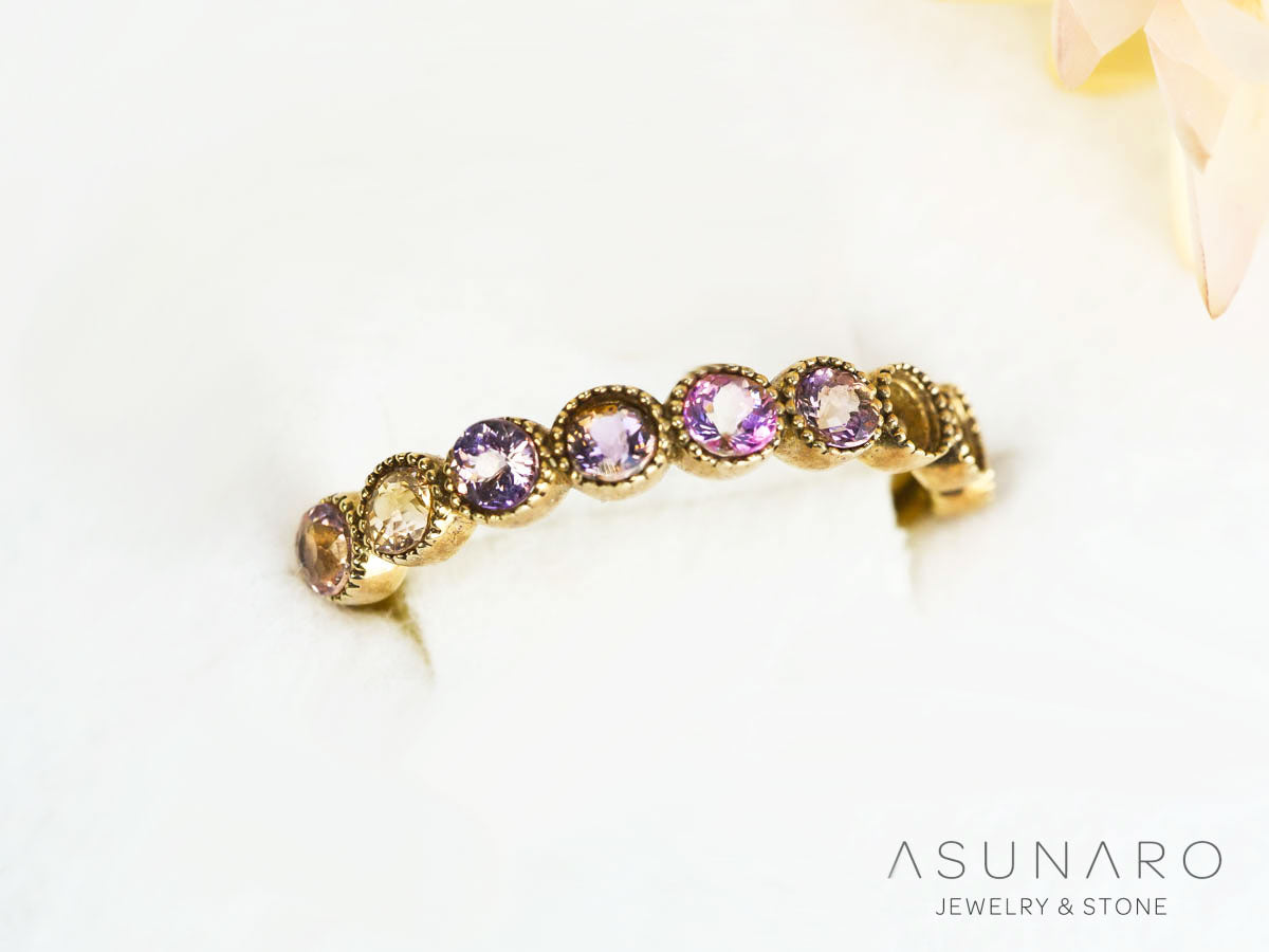 【9個セット】ピンクゾイサイト ラウンド ハフエタセット タンザニア産　2.5mm【250528-3009】