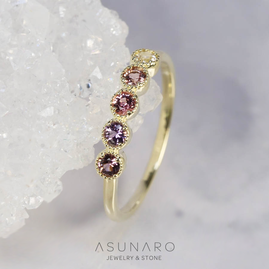 【お仕立て用】空枠番号：5746C　2mm用　リング枠　ハーフエタニティ【オーダージュエリー用】hpv