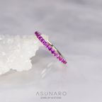 【お仕立て用】空枠番号：4960C　1.5mm用　リング枠　ハーフエタニティ【オーダージュエリー用】hpv